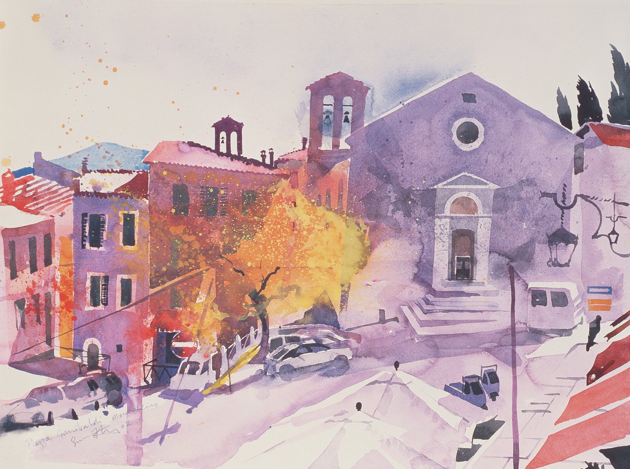 Piazza Garibaldi, Montalcino, 2002 von Simon Fletcher
