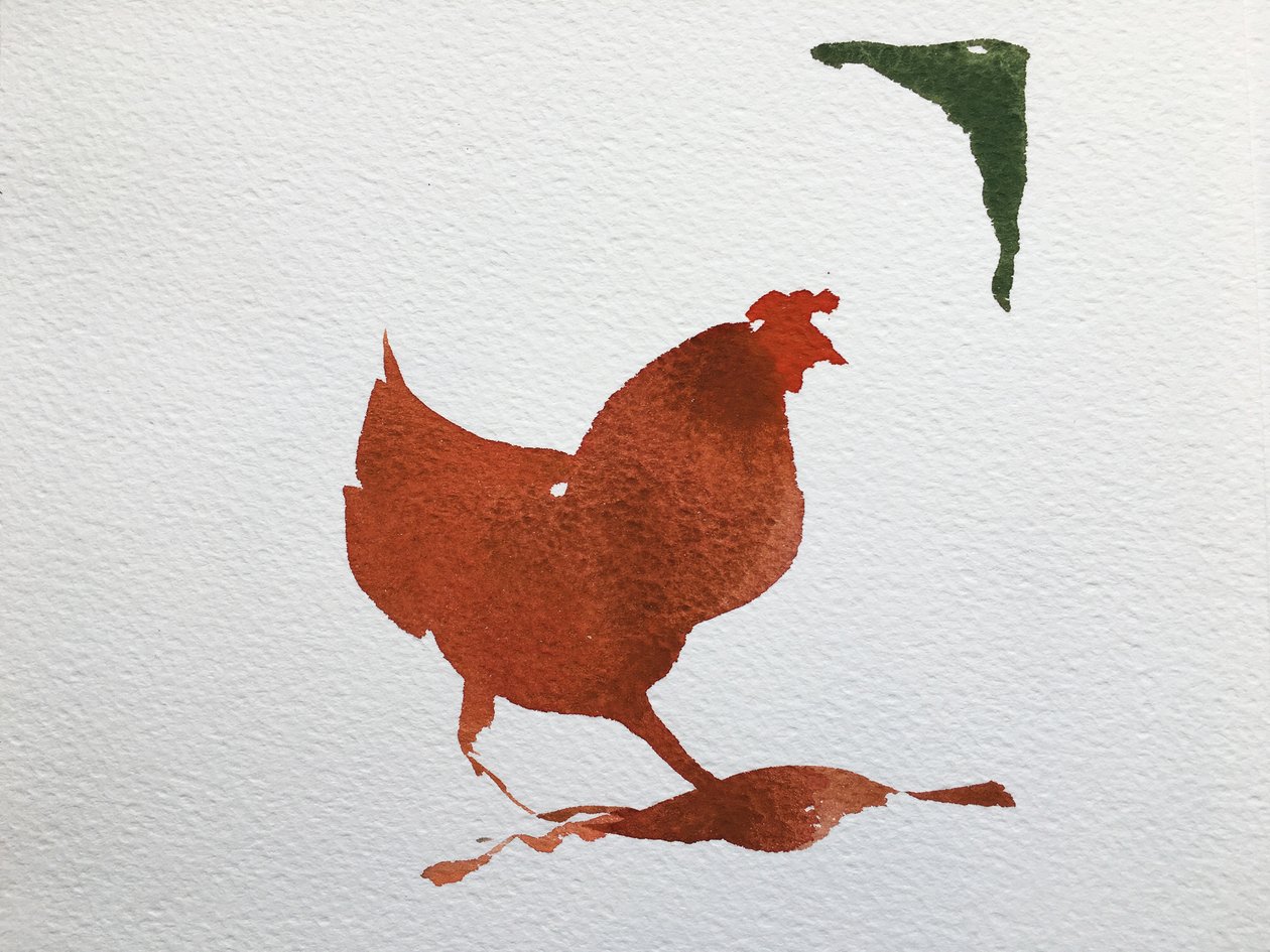 Einzelnes Huhn, 2020 von Simon Fletcher