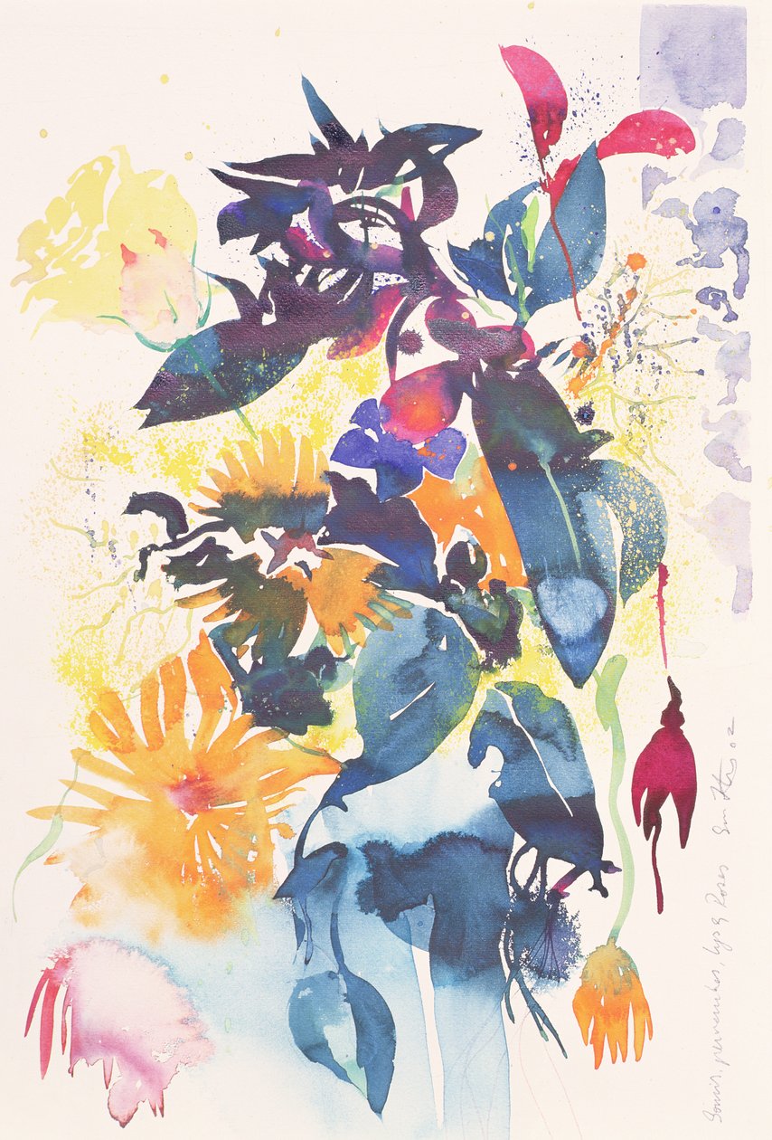 Ringelblumen, Immergrün, Lilien, Rose, 2002 von Simon Fletcher