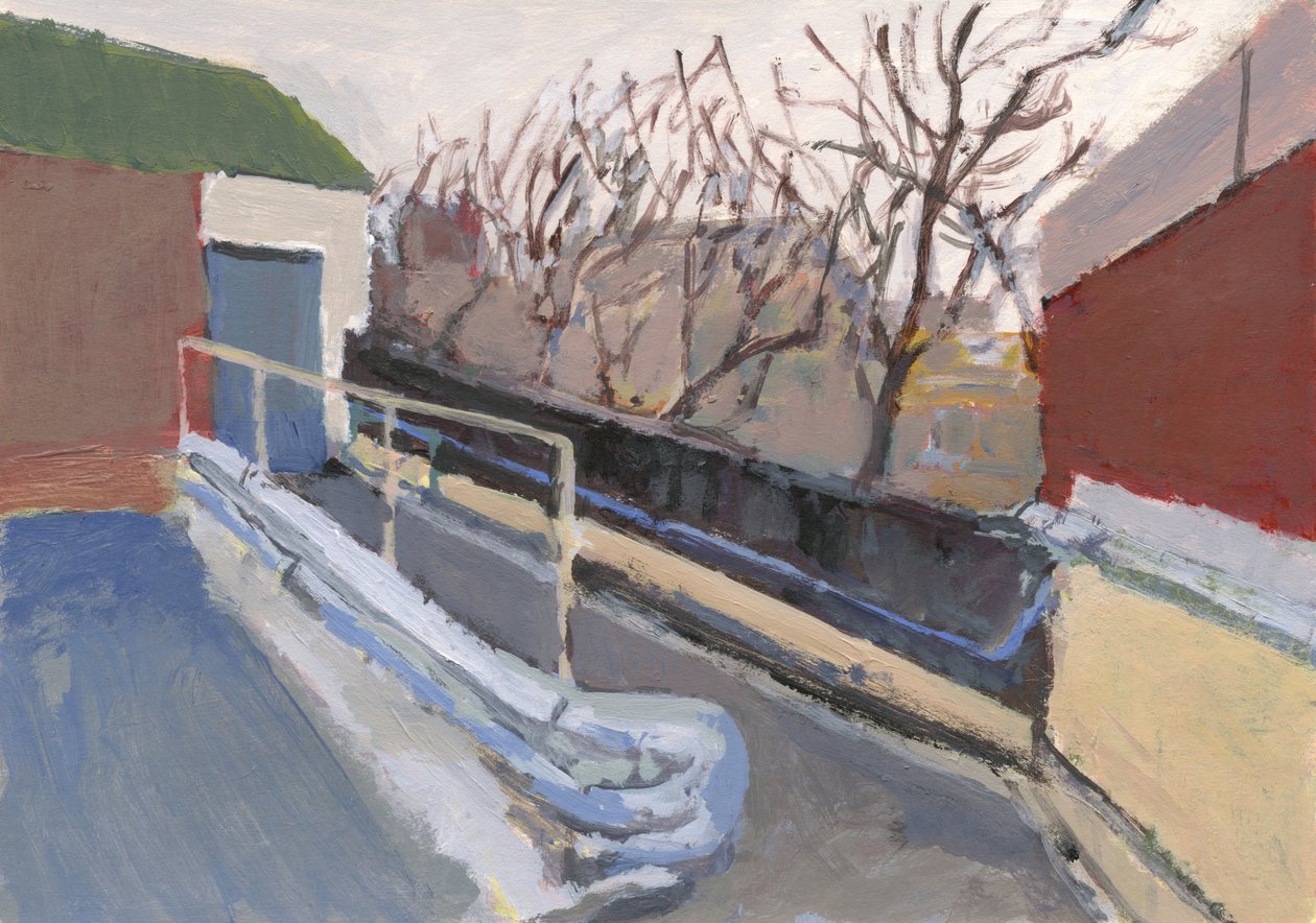 Parkhaus Gehweg, 2024 von Simon Neville