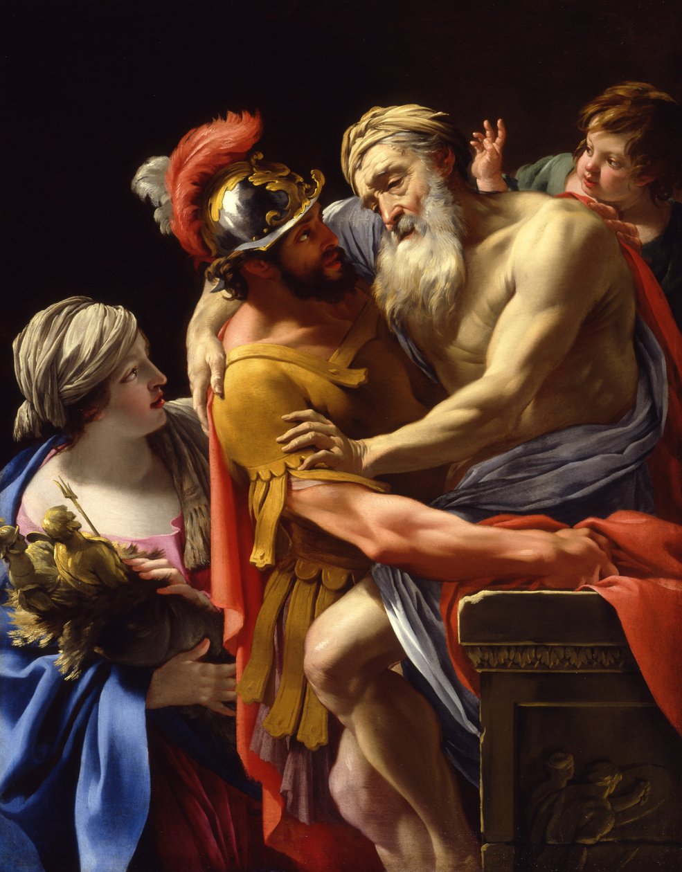Äneas und sein Vater fliehen aus Troja, ca. 1635 von Simon Vouet