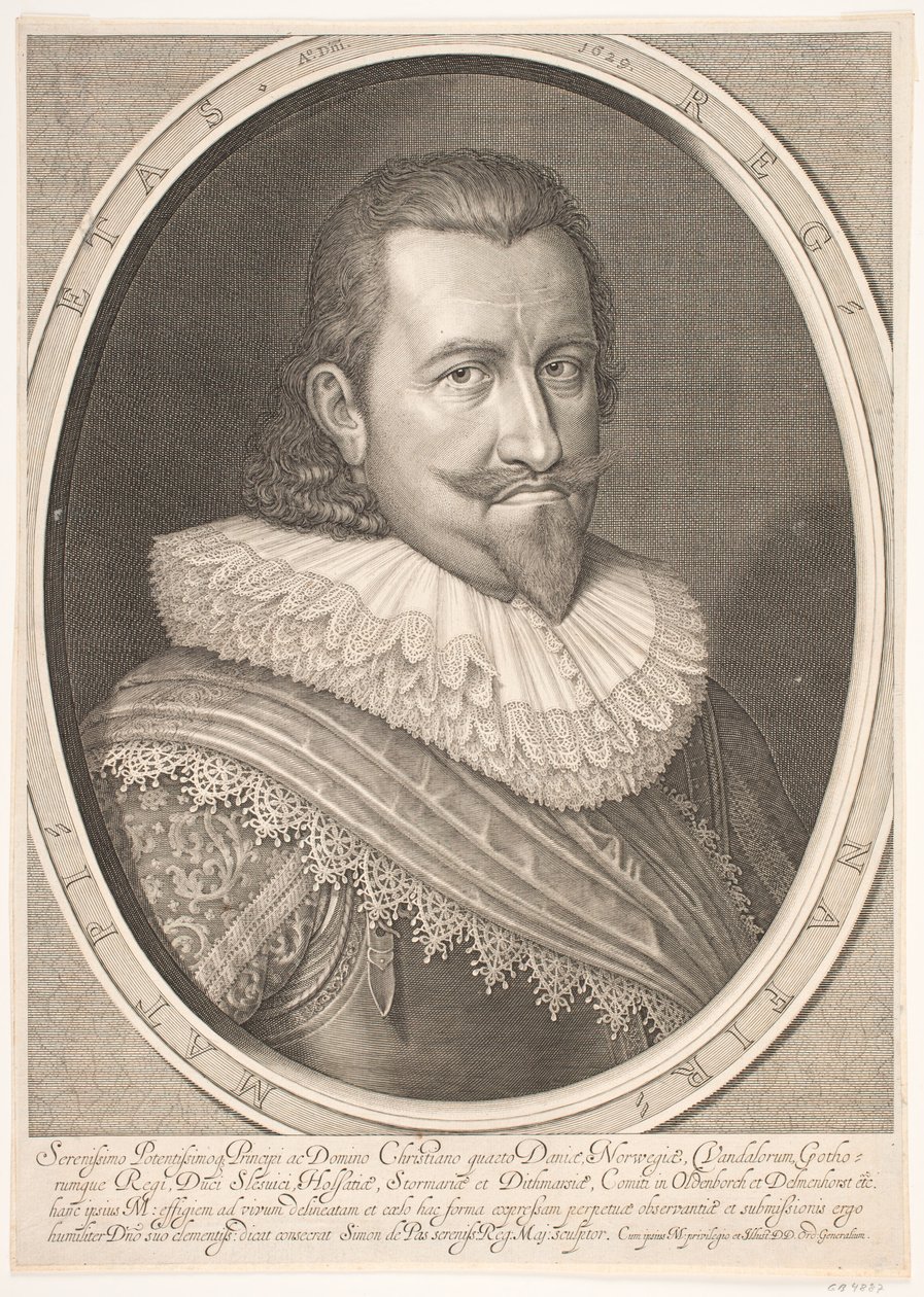 Porträt von Christian IV von Simon de Pas