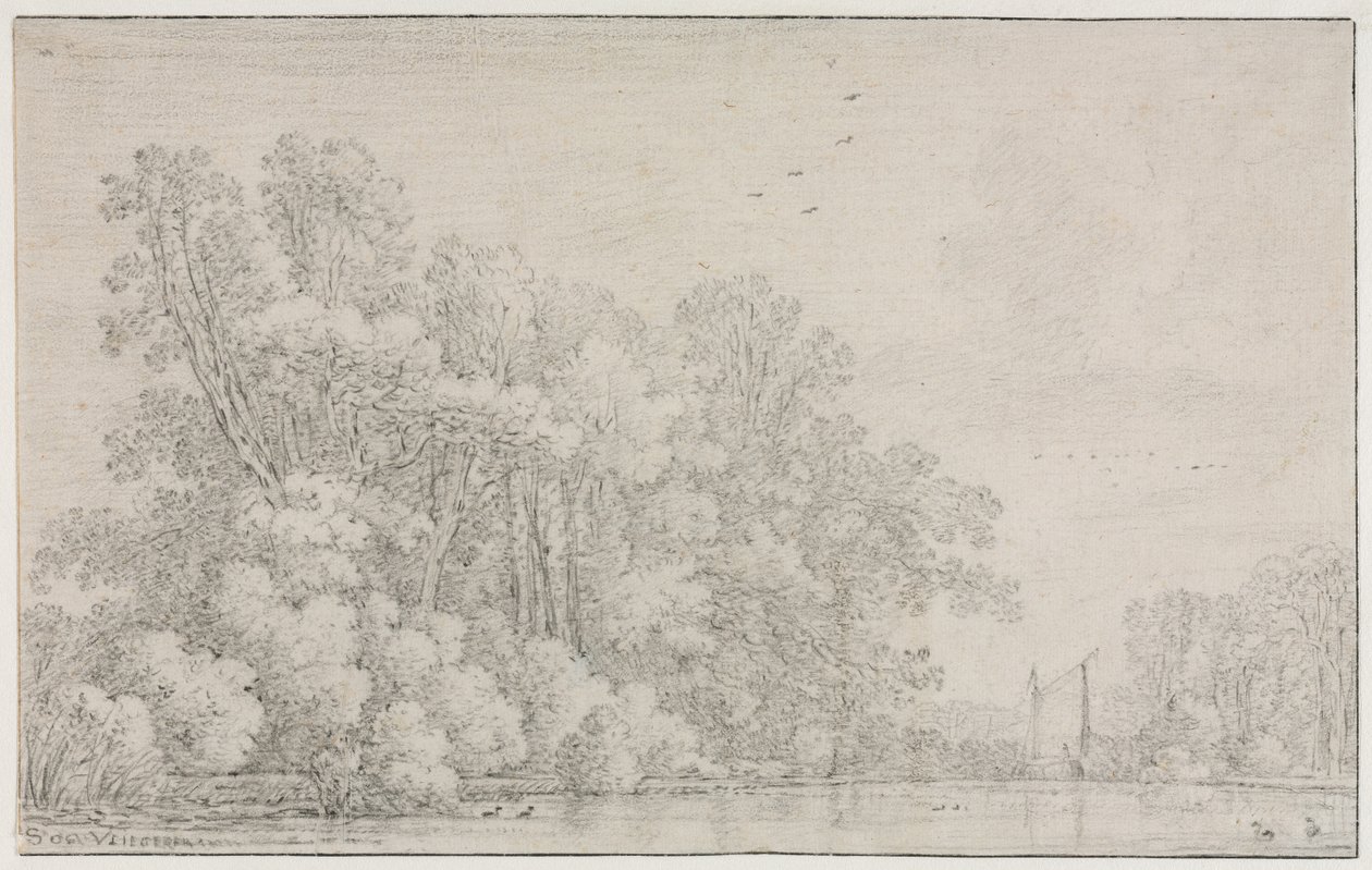 Flusslandschaft, ca. 1650 von Simon de Vlieger