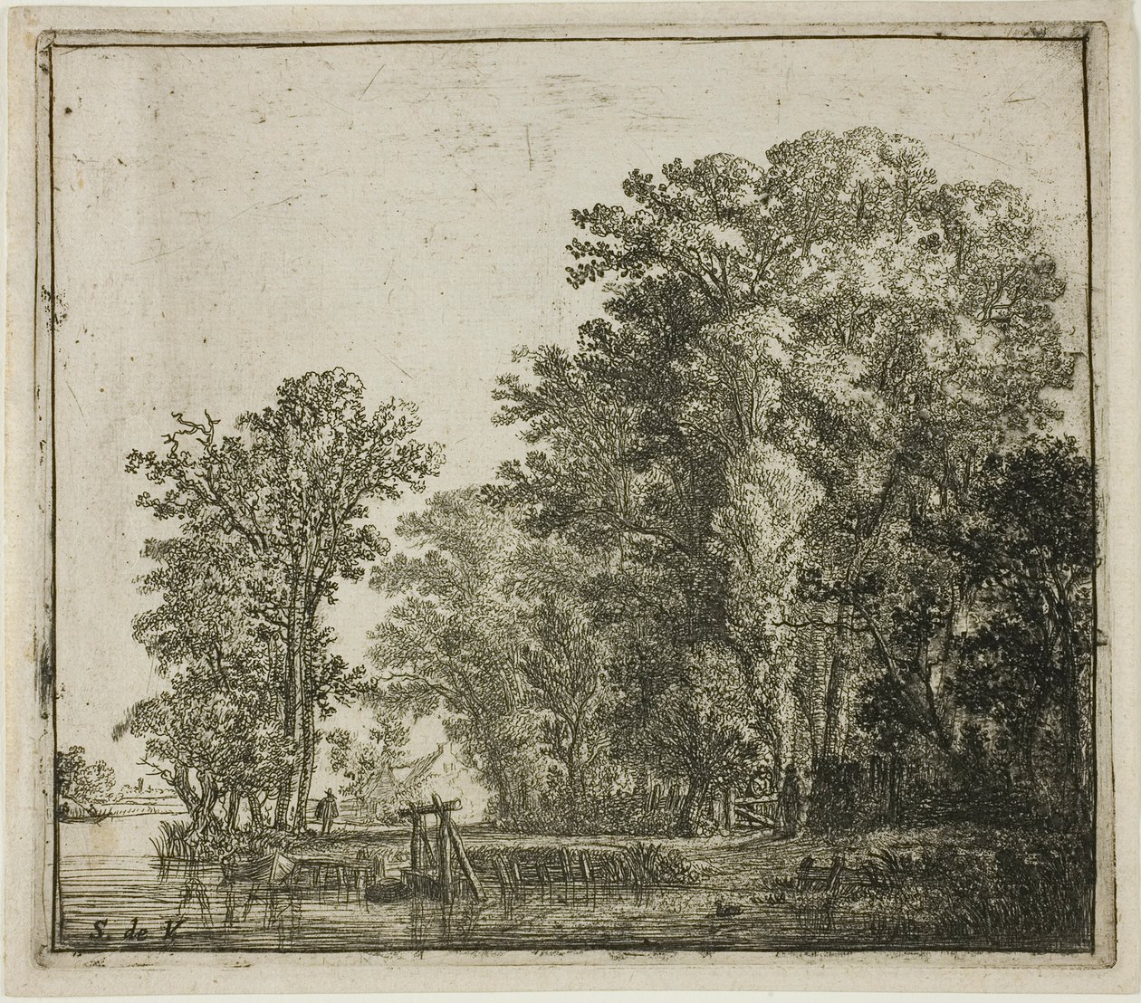 Wald in der Nähe eines Kanals von Simon de Vlieger