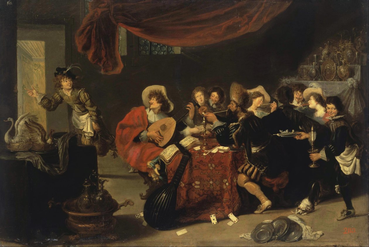Fröhliche Gesellschaft von Simon de Vos