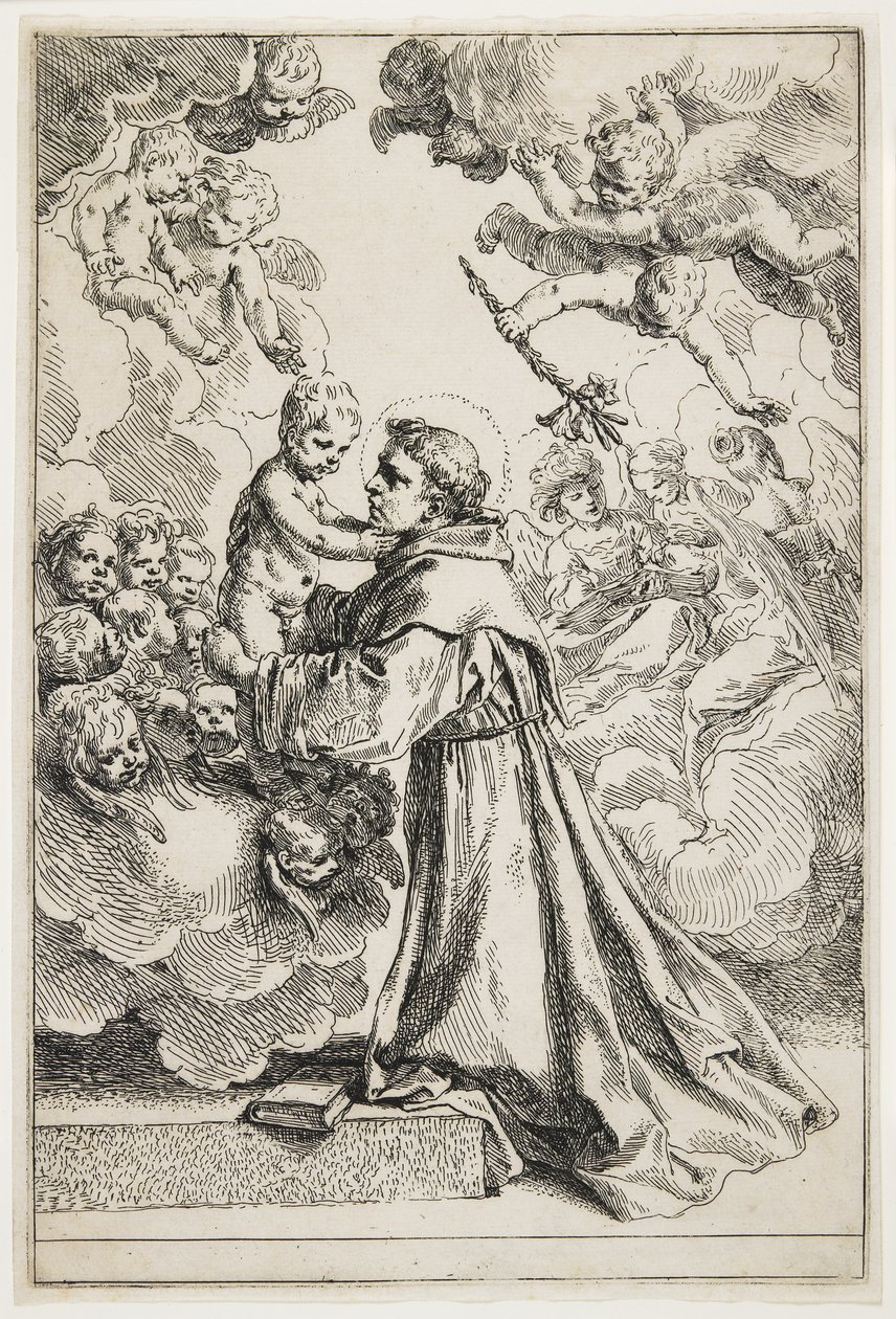 Heiliger Antonius von Padua von Simone Cantarini