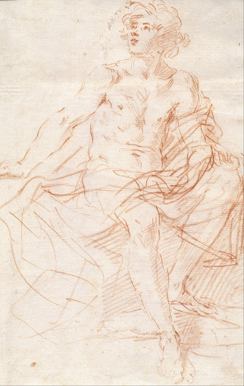 Studie für die Figur von Johannes dem Täufer von Simone Cantarini