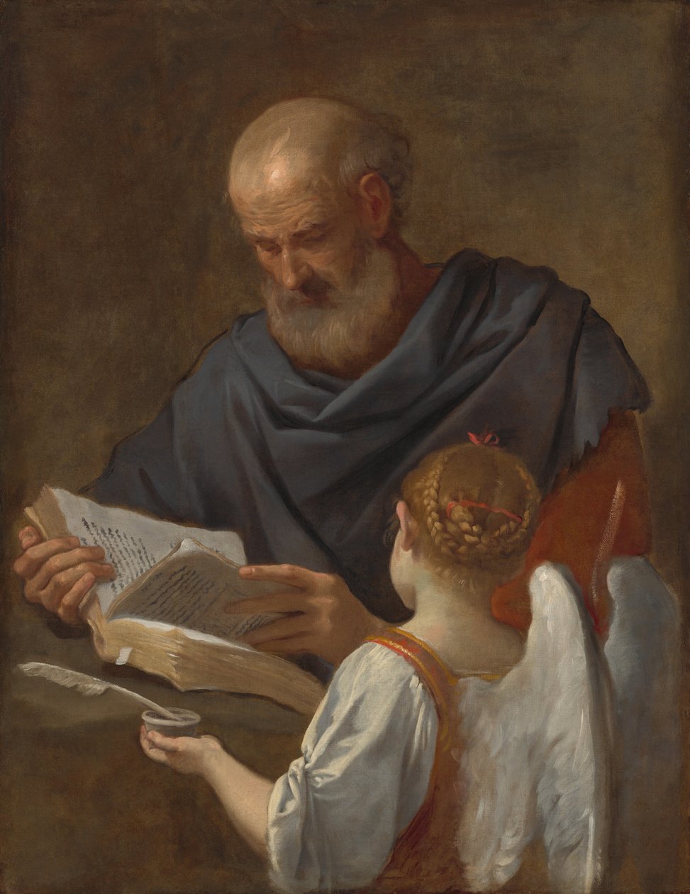 Sankt Matthäus und der Engel von Simone Cantarini