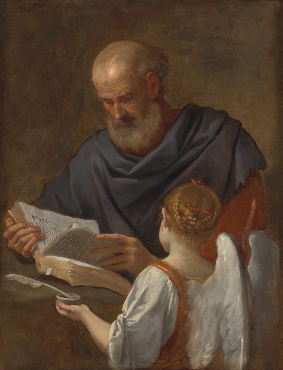 Der heilige Matthäus und der Engel, c. 1645-1648 von Simone Cantarini
