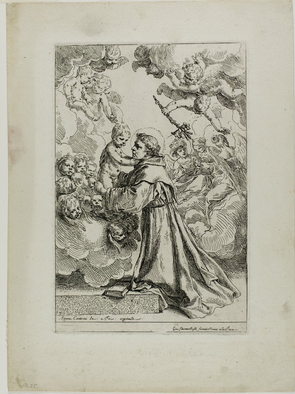 Der heilige Antonius von Padua von Simone Cantarini
