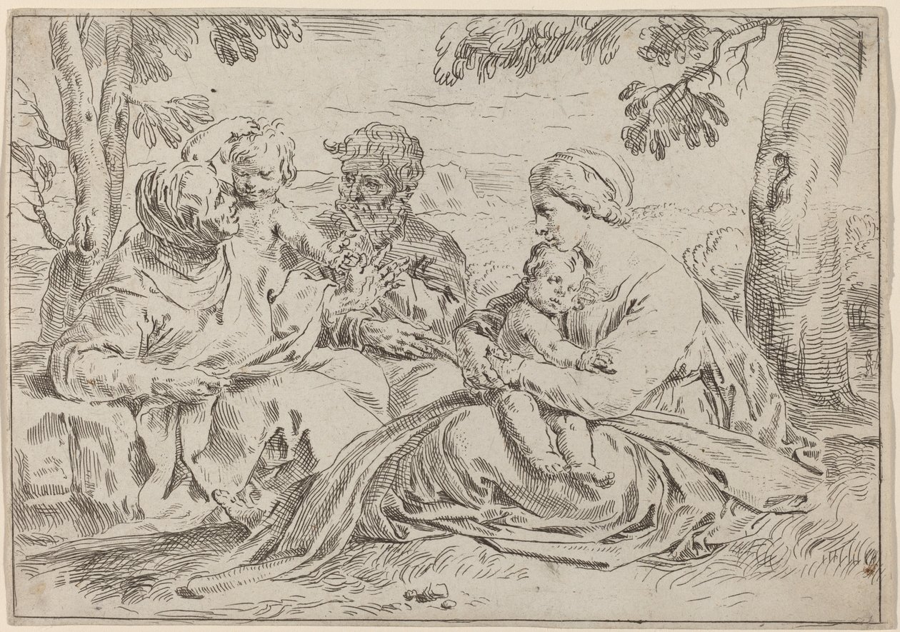 Die Heilige Familie von Simone Cantarini