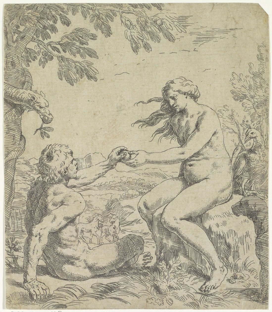 Versuchung von Adam von Simone Cantarini