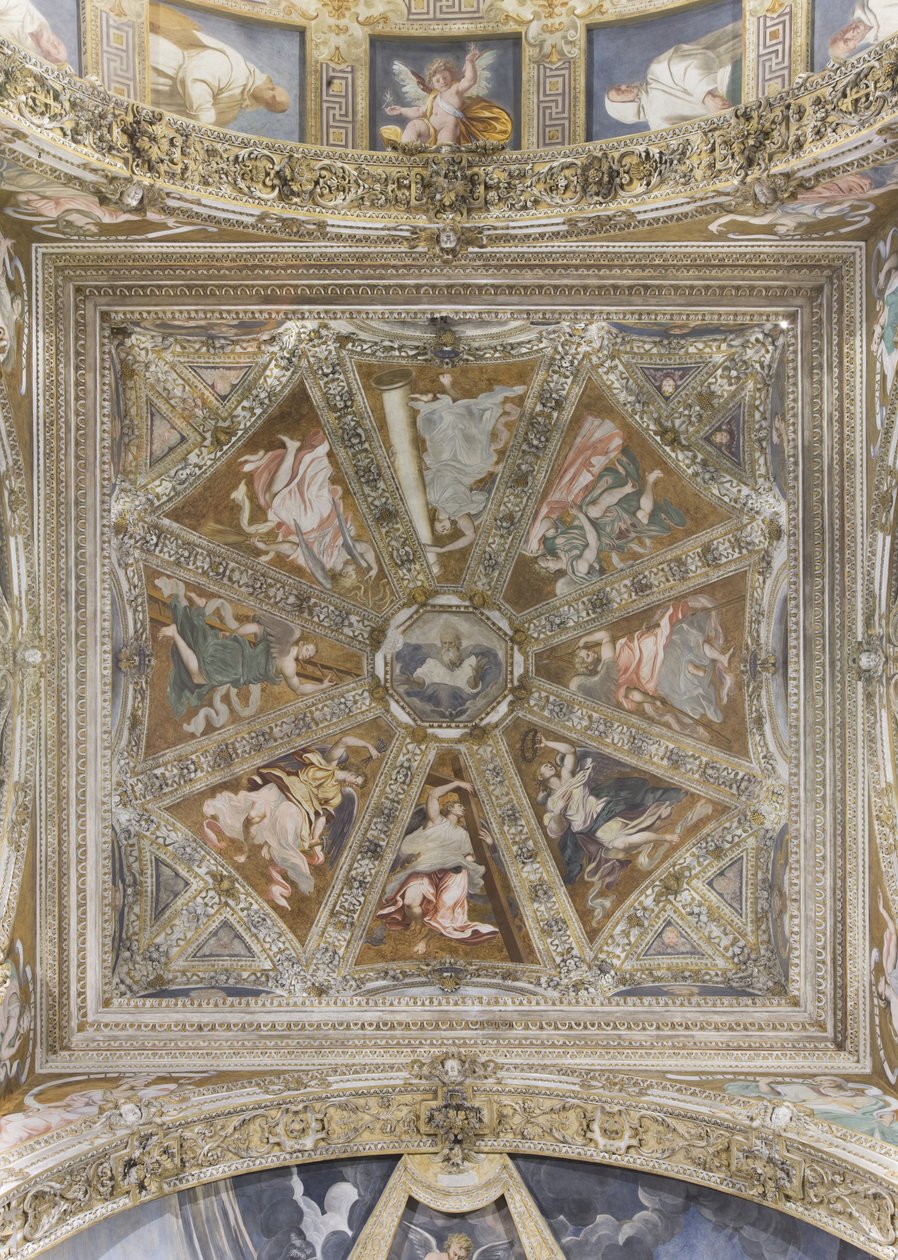 Engel und segnender Gott von Simone Veneziano Peterzano