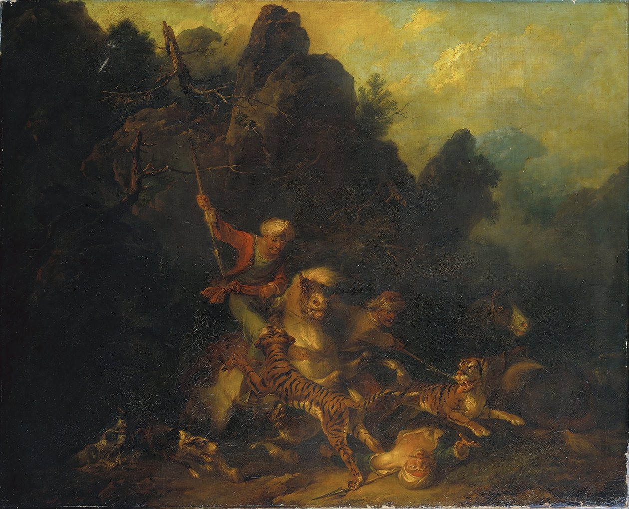 Tigerjagd von Sir Peter Francis Bourgeois