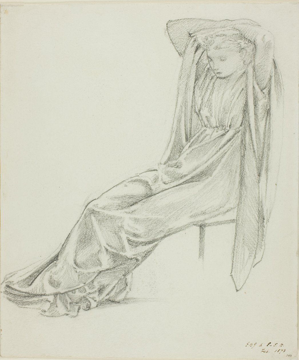 Sitzende weibliche Figur von Sir Edward Burne Jones