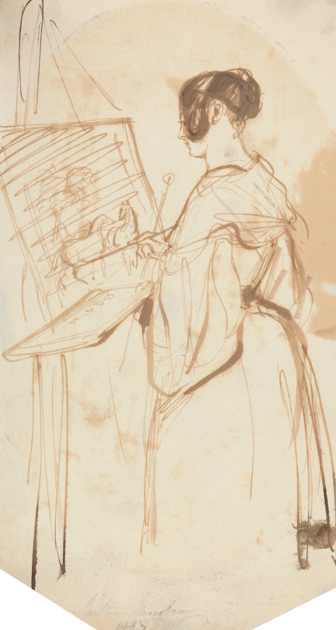 Eine Dame malt von Sir Francis Grant