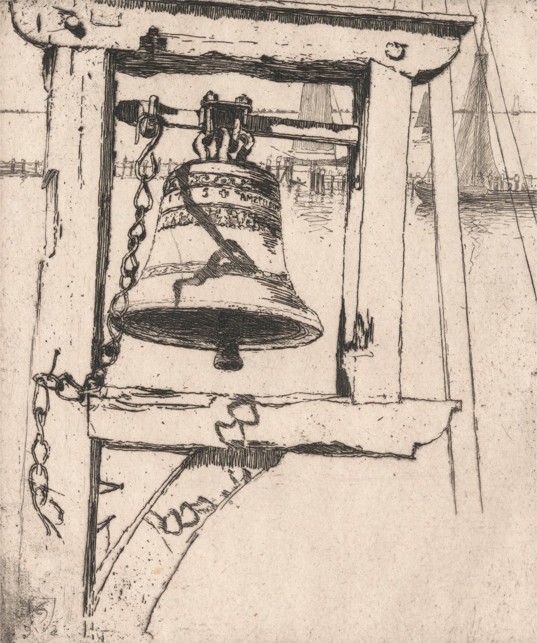 Die Dijk-Glocke, Volendam von Sir Frank Short