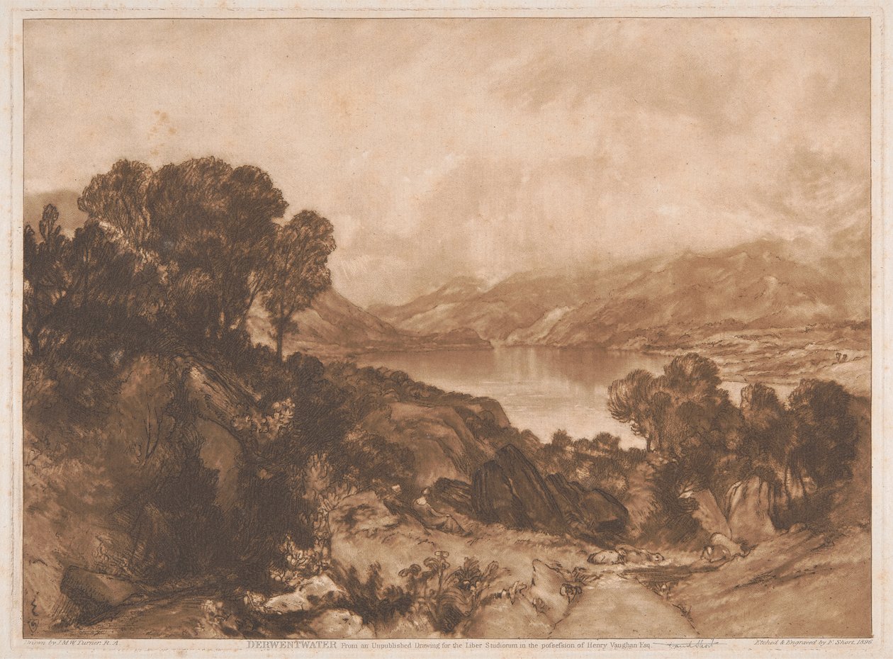 Blick auf einen See, Derwentwater von Sir Frank Short