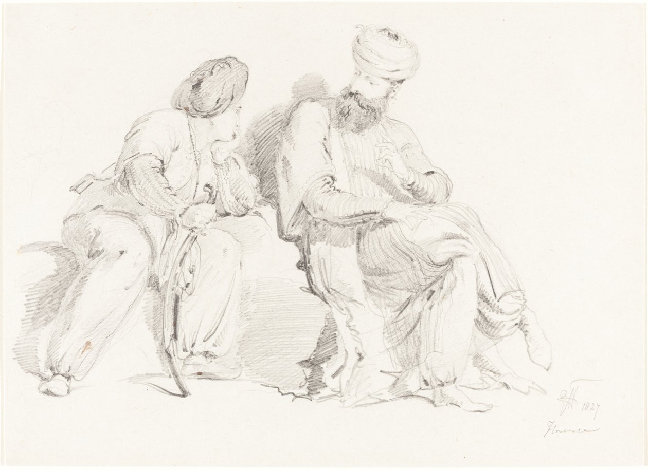 Zwei Männer in orientalischer Kleidung von Sir George Hayter