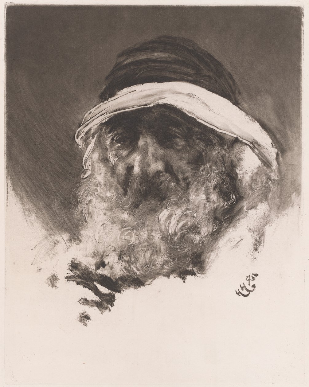 Der Kopf eines Arabers von Sir Hubert von Herkomer
