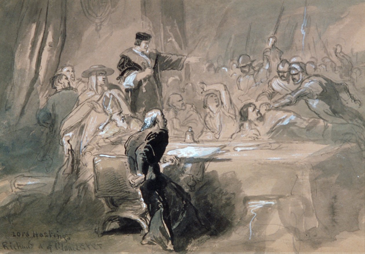 Verhaftung von Lord Hastings von Sir John Gilbert