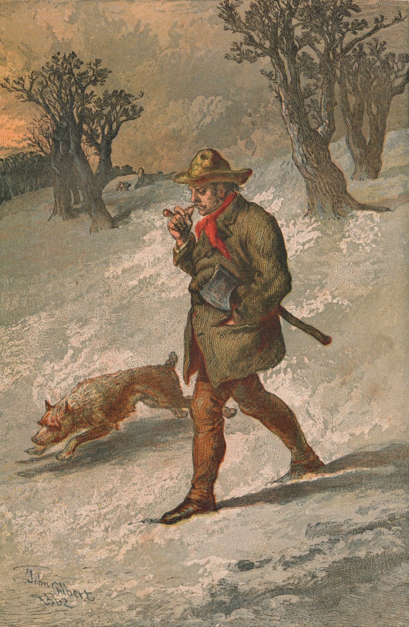Der Holzfäller und sein Hund von Sir John Gilbert