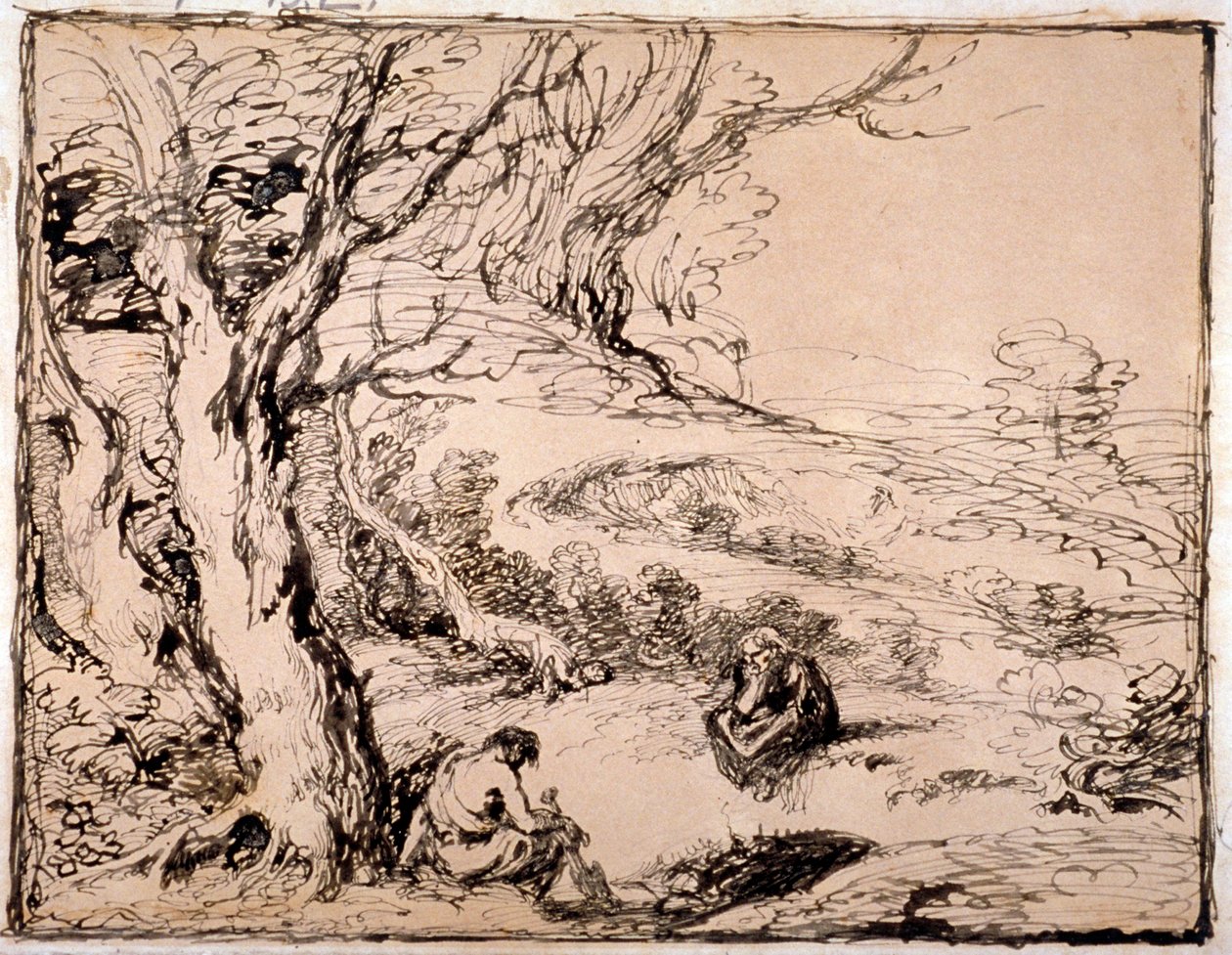 Timon und Apemantus, 1883 von Sir John Gilbert