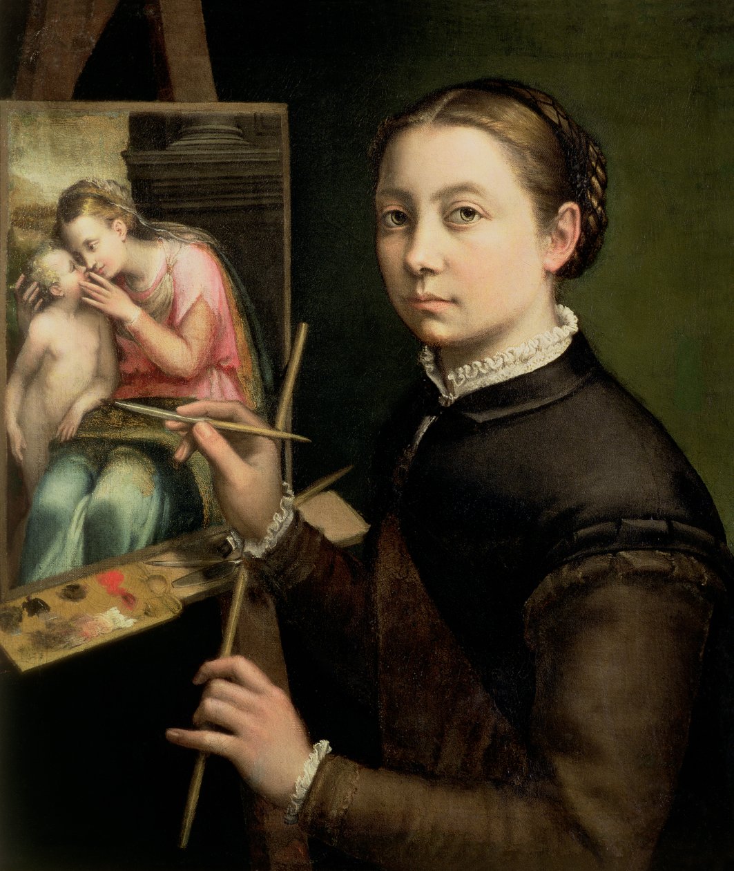 Selbstporträt am Staffelei, 1556 von Sofonisba Anguissola