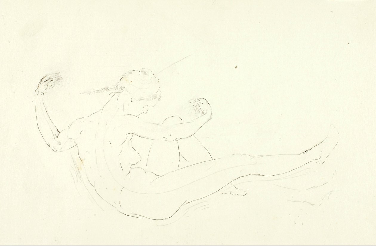 Schwimmender Akt von Solon H. Borglum