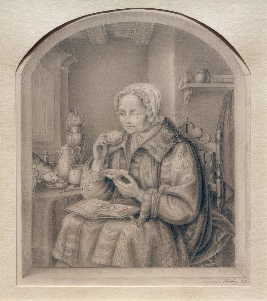 Frau beim Kaffeetrinken von Sophie Hartz