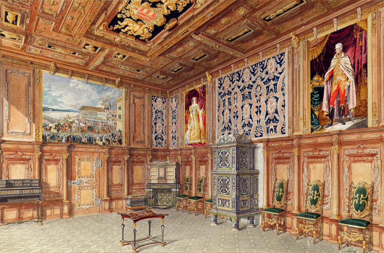 Der Krönungssaal in Schloss Laxenburg bei Wien von Sotira