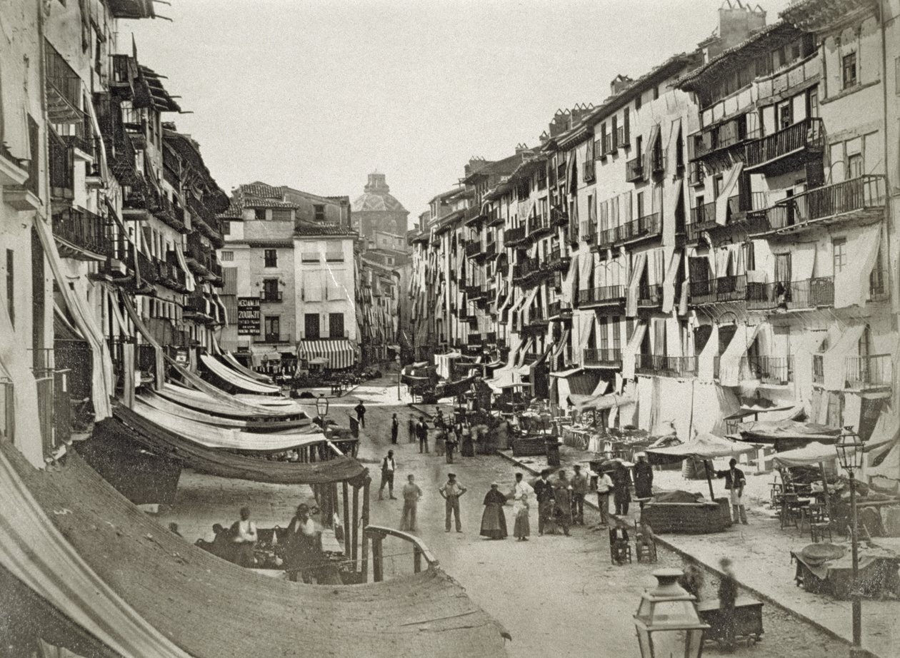 Straßenszene in Barcelona, ca. 1880er Jahre von Spanish Photographer