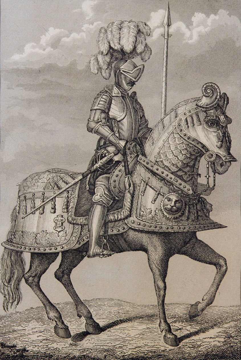 Die Rüstung von Karl V. (1500-58) in der Königlichen Rüstkammer, Madrid, Spanien von Spanish School