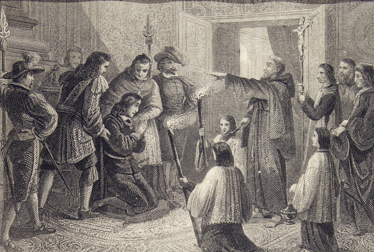 Exorzismus von Carlos II. von Spanien (1665-1700) ca. 1698 von Spanish School
