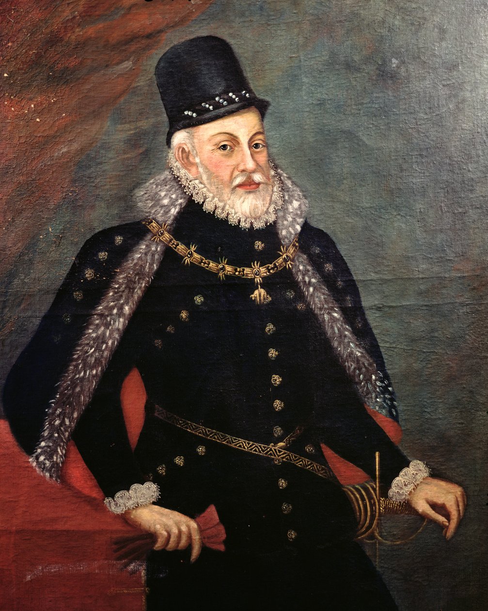 Porträt von Philipp II. (1527-98) von Spanien von Spanish School