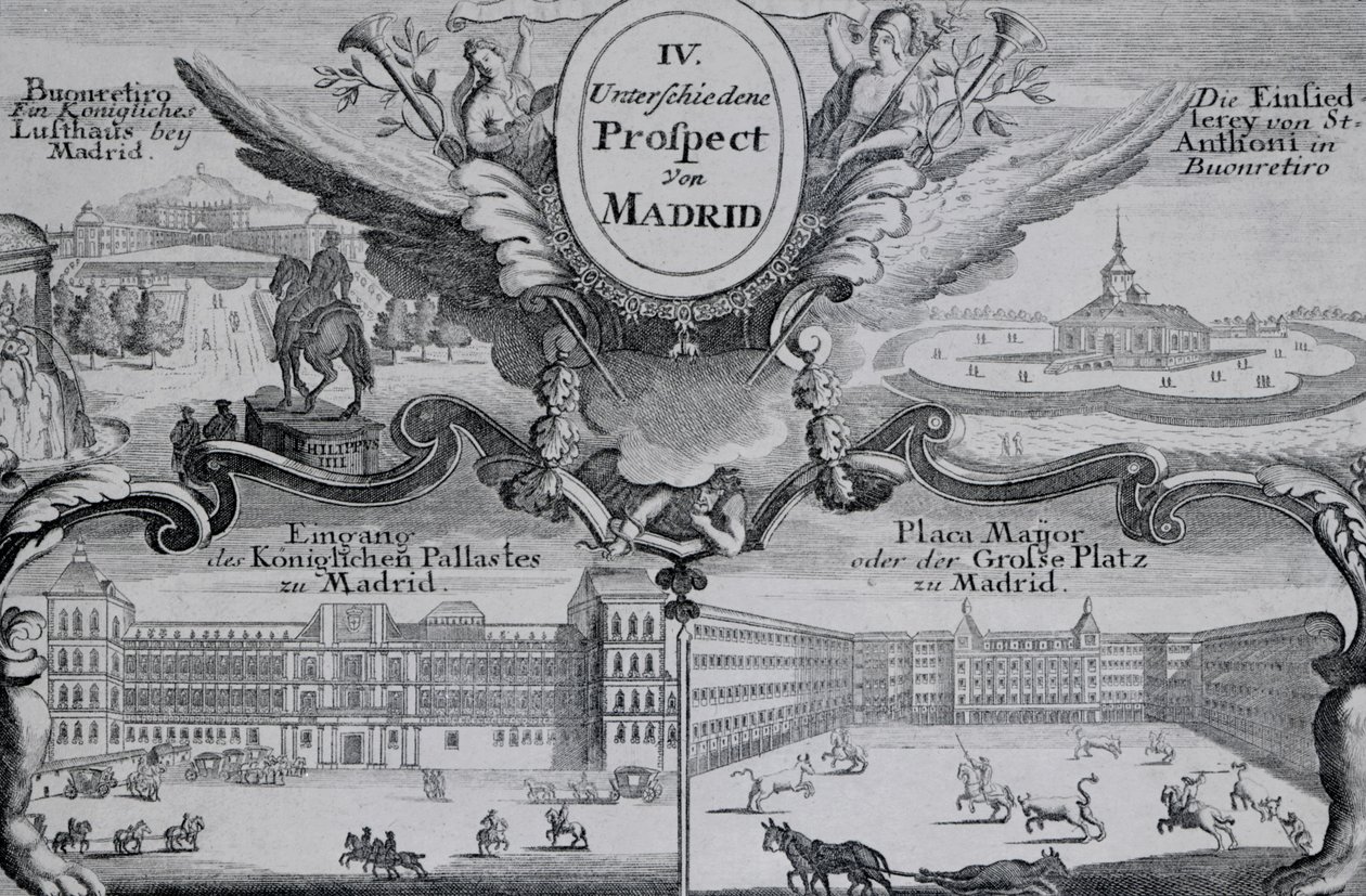 Ansicht der Stadt Madrid von Spanish School