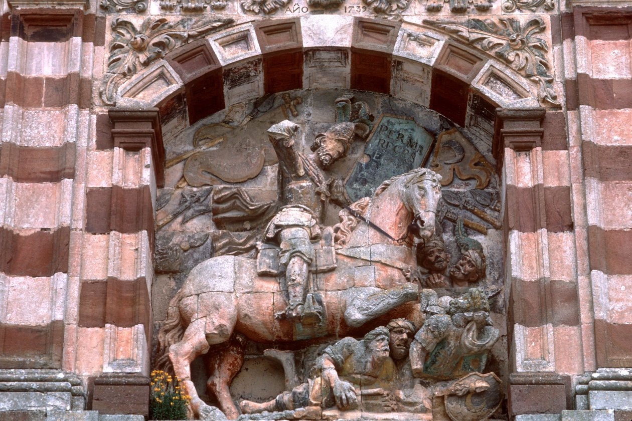 Statue eines Ritters zu Pferd von Spanish School