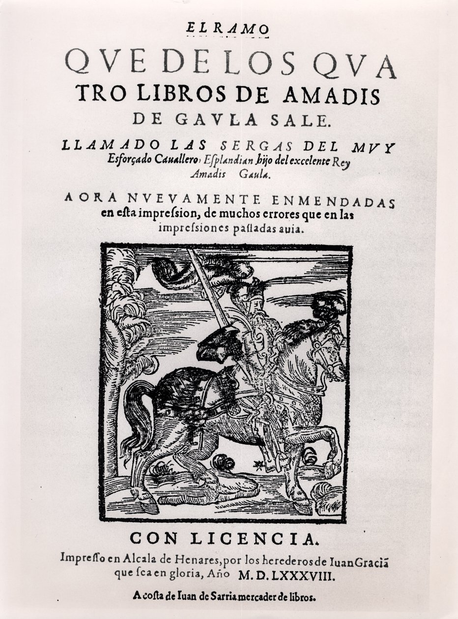 Titelseite von Amadis de Gaula, 1588 von Spanish School