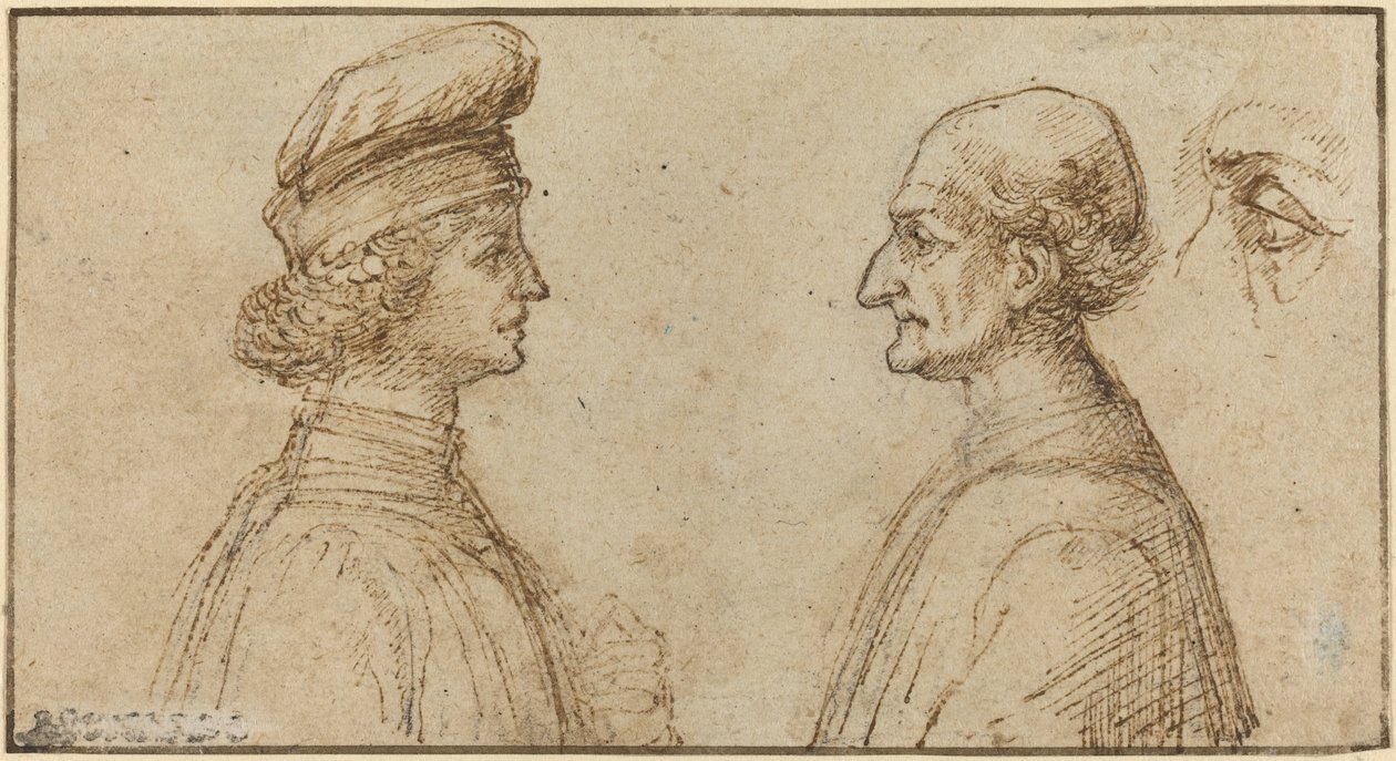 Büste von zwei Männern [recto] von Sperandio