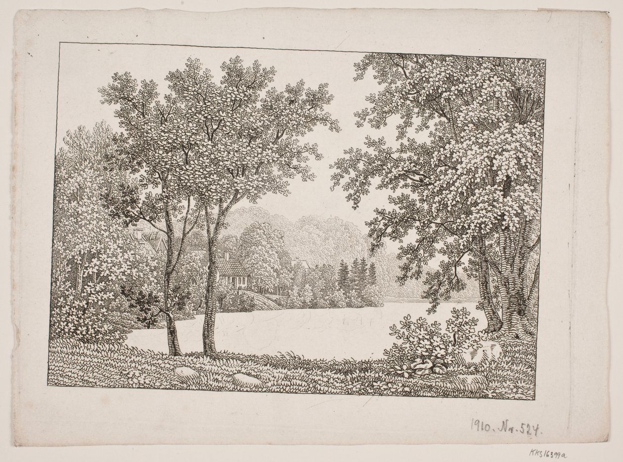 Landschaft mit See von Søren Henrik Petersen
