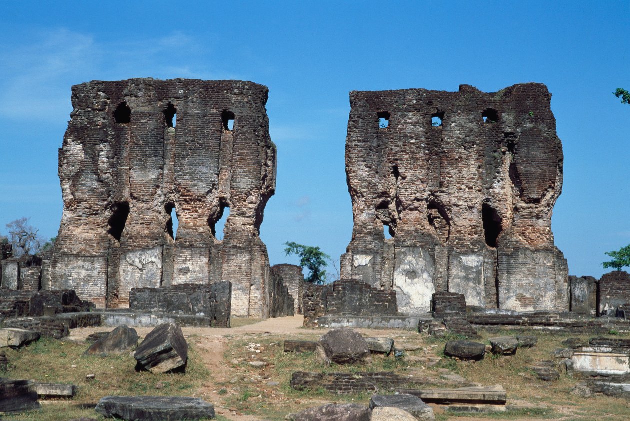 Ansicht des Königspalastes von Sri Lankan
