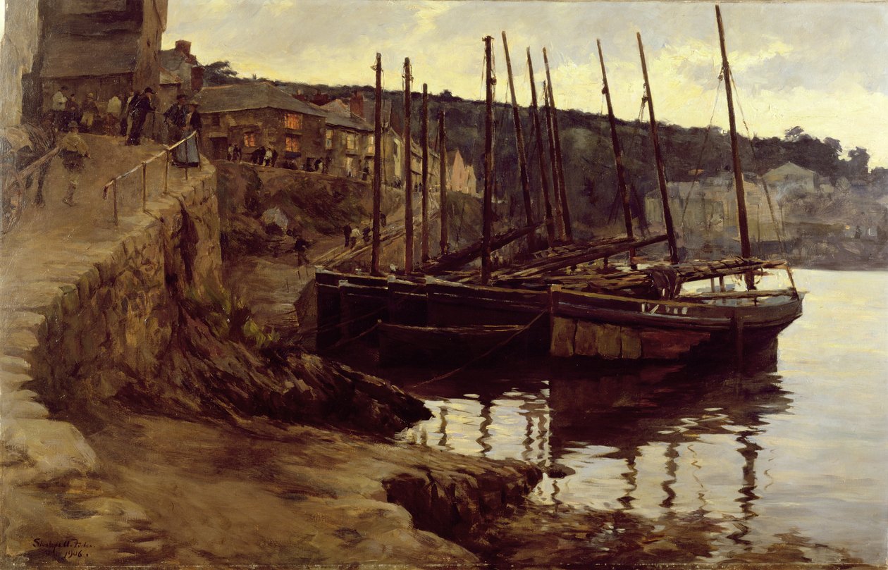 An ihren Liegeplätzen von Stanhope Alexander Forbes