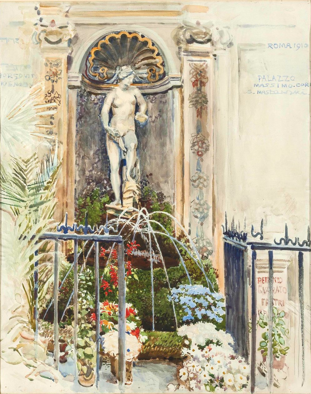 Brunnen am Palazzo Massimo in Rom von Stanisaw Masowski