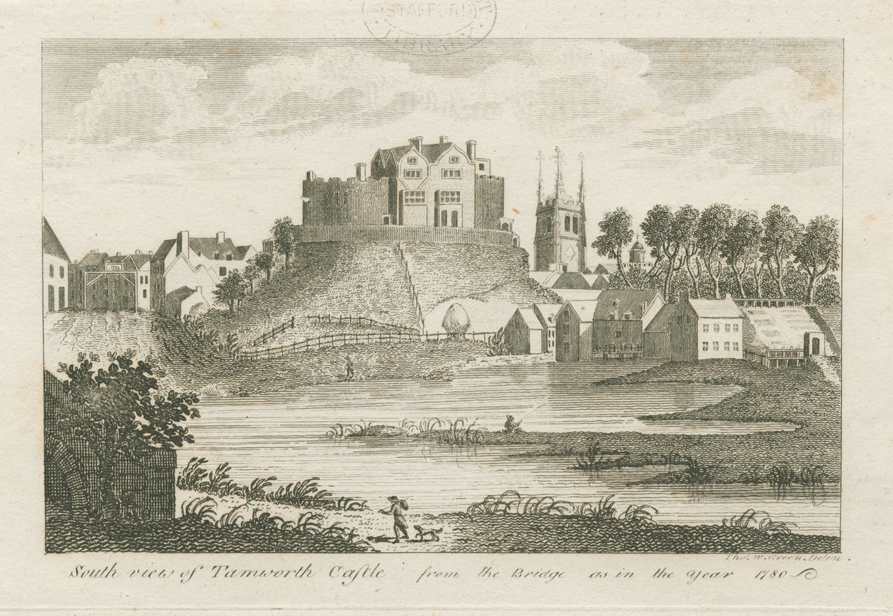 Tamworth Castle: Gravur von Stebbing Shaw