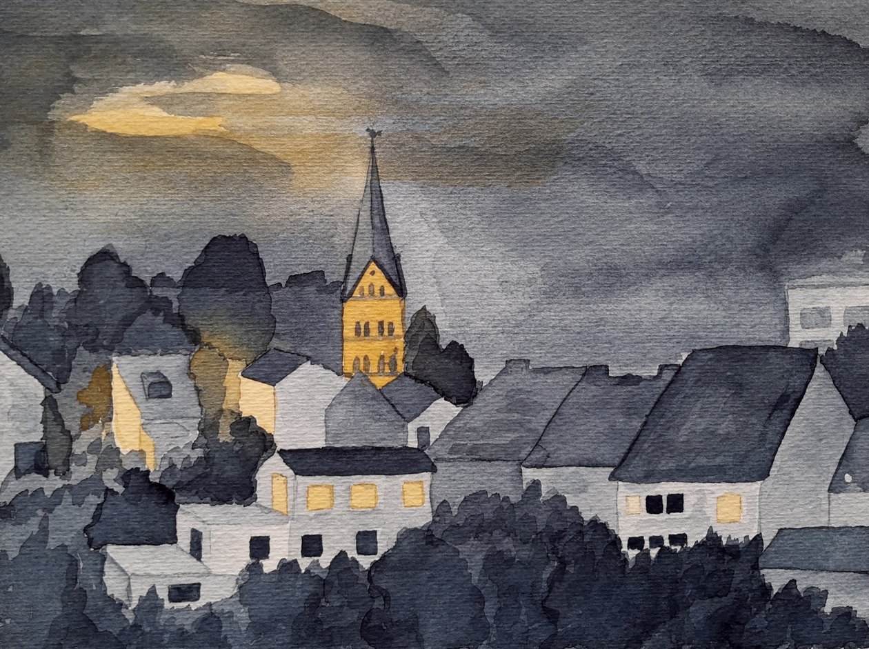 Bad Honnef bei Nacht von Steegs Art Karin