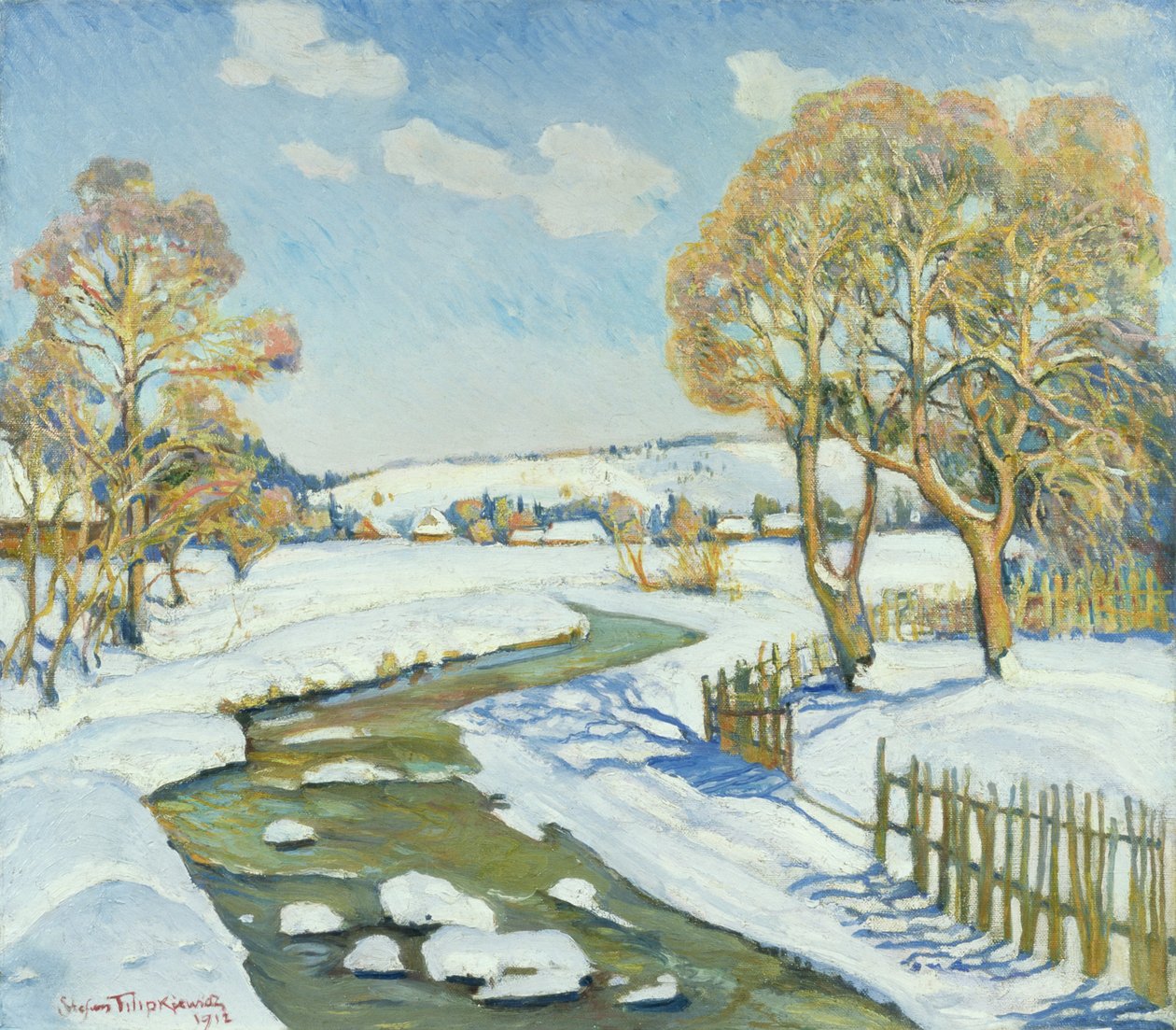 Sonniger Tag in Poronin, 1917 von Stefan Filipowicz