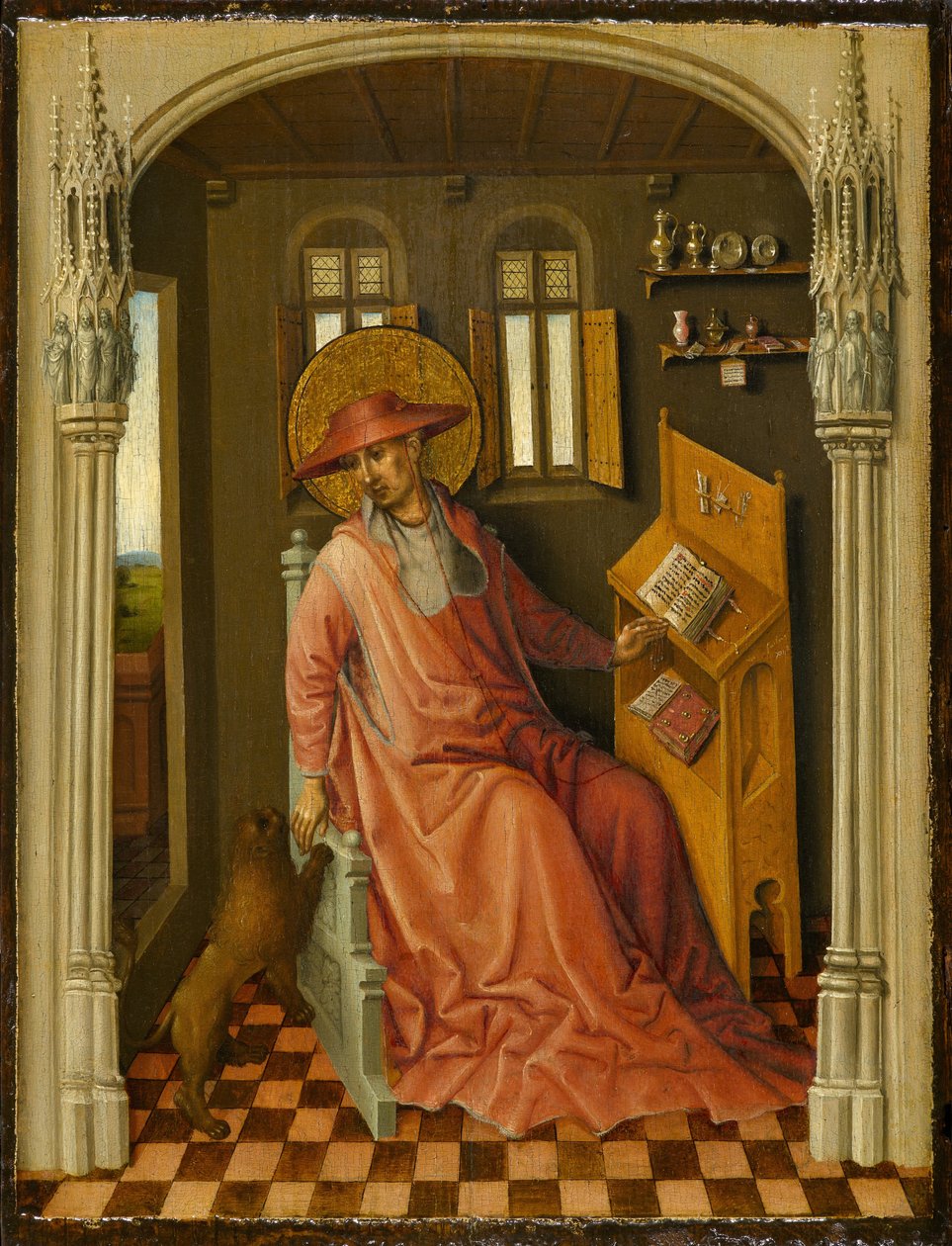Heiliger Hieronymus in seinem Studierzimmer von Stefan Lochner