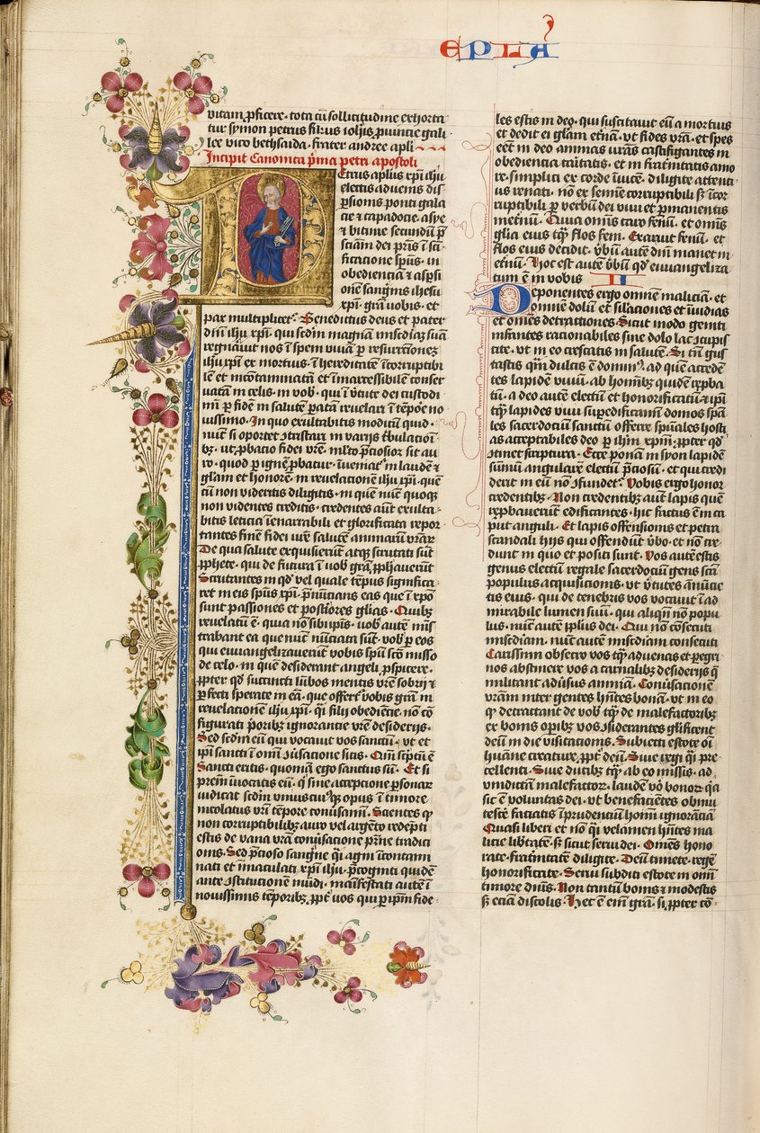 Initiale P: Heiliger Petrus von Stefan Lochner