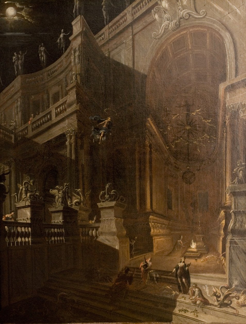 Architektonische Fantasie mit Figuren von Stefano Orlandi