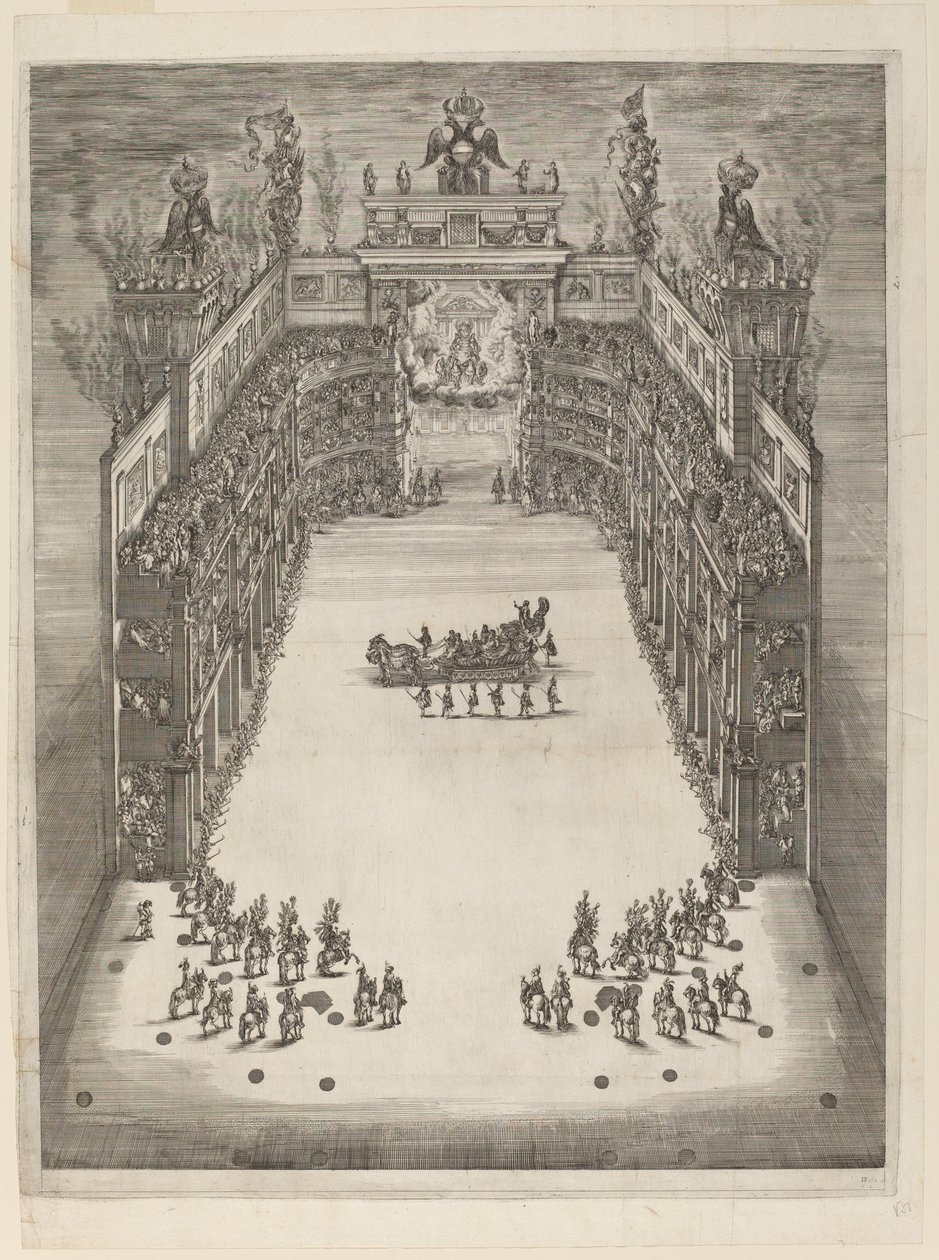 Luftaufnahme des Theaters von Stefano della Bella